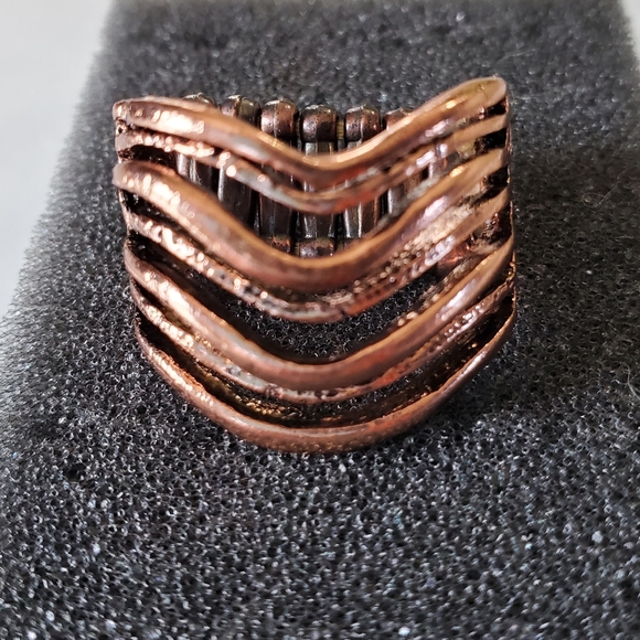 Copper Tone Stretch Band Ring Stack Look  💥3 for $24💥 - Picture 6 of 12